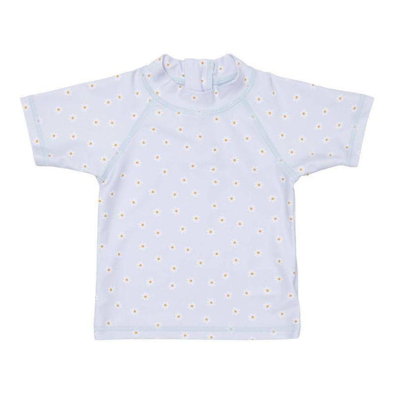 Maillot de bain à manches courtes Daisies Blue | Little Dutch