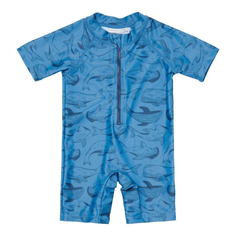 Maillot de bain à manches courtes Sea Life Blue | Little Dutch