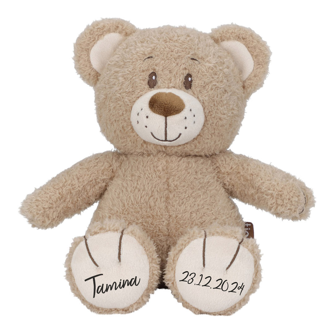 Ours en peluche personnalisé avec prénom – Cadeau de naissance et de baptême | Schmatzepuffer