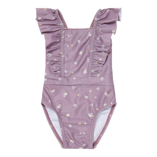 Maillot de bain à volants, Mauve Blossom | Little Dutch