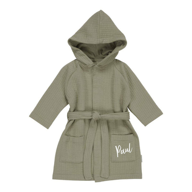 Peignoir Pure Olive – Peignoir douillet pour enfants