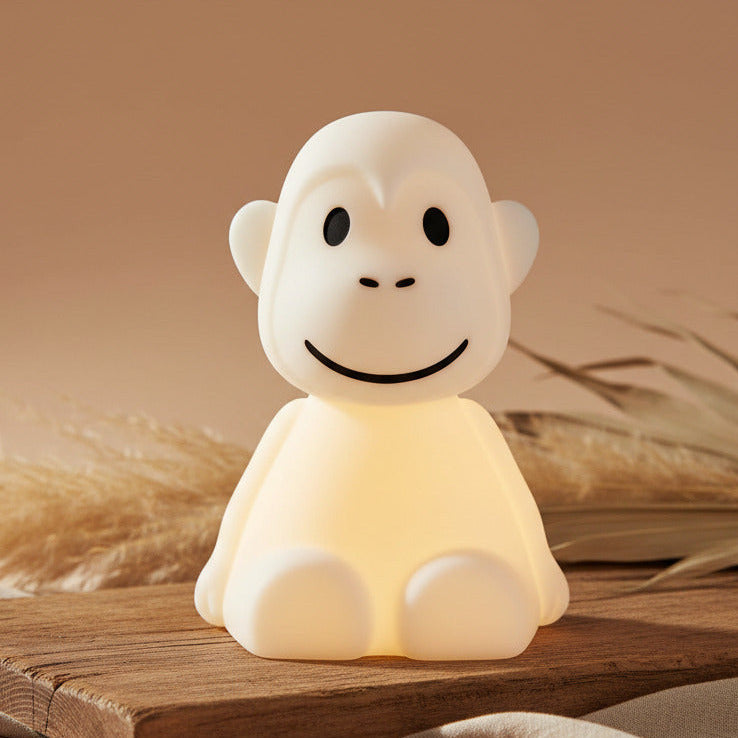 Affen Nachtlicht für Babys und Kinder mit warmem Licht, sanfte Lampe fürs Kinderzimmer als beruhigende Einschlafhilfe im Bundle