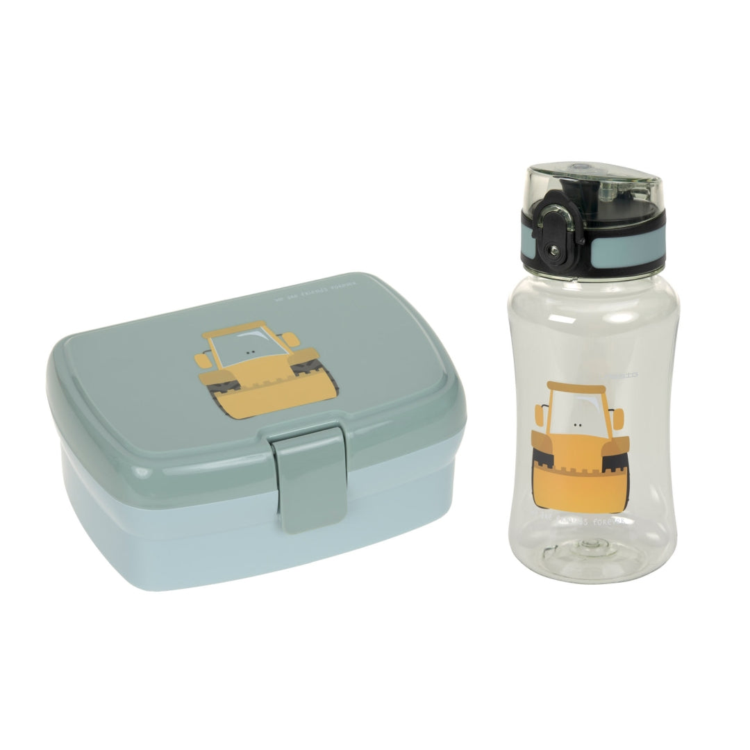 Set Repas Bouteille & Boîte à goûter Tiny Drivers - Excavatrice | Lässig