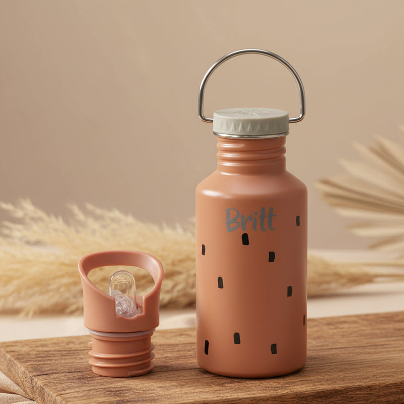 Gourde enfant en acier inoxydable, Happy Prints Caramel | Lässig