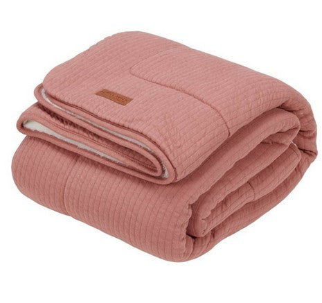 Couverture pour berceau rose blush pur | Little Dutch