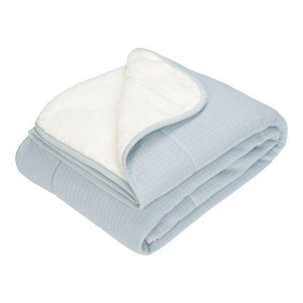 Couverture de berceau Pure Soft Blue | Little Dutch